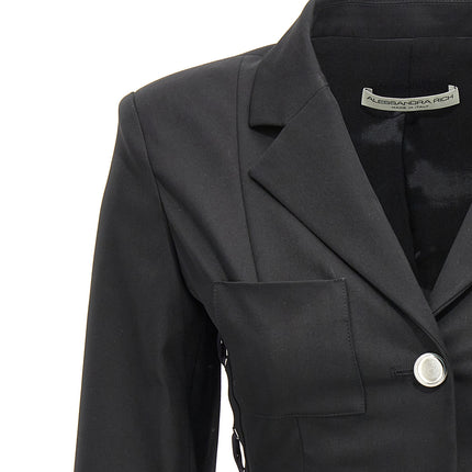 Alessandra Rich Black Wool Blazer