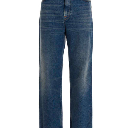 Golden Goose Blue Cotton Straight-Leg Jeans