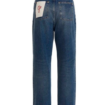 Golden Goose Blue Cotton Straight-Leg Jeans