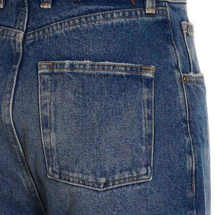 Golden Goose Blue Cotton Straight-Leg Jeans