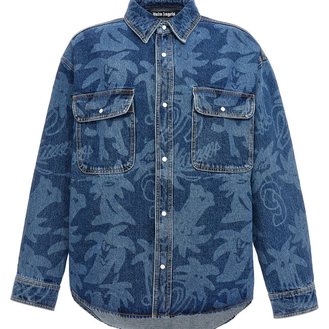 Palm Angels Blue Cotton Denim Jacket