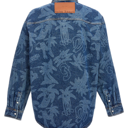 Palm Angels Blue Cotton Denim Jacket