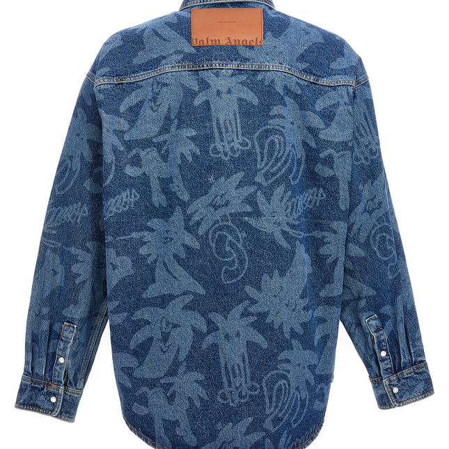 Palm Angels Blue Cotton Denim Jacket