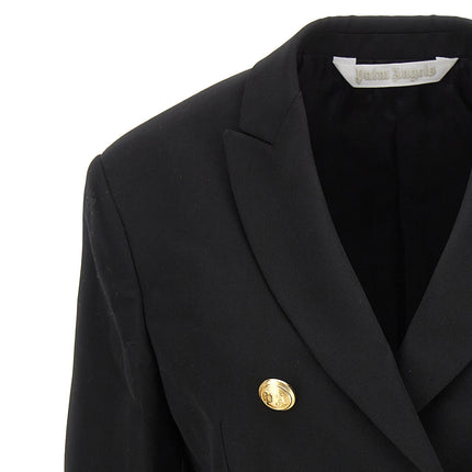 Palm Angels Black Polyester Blazer