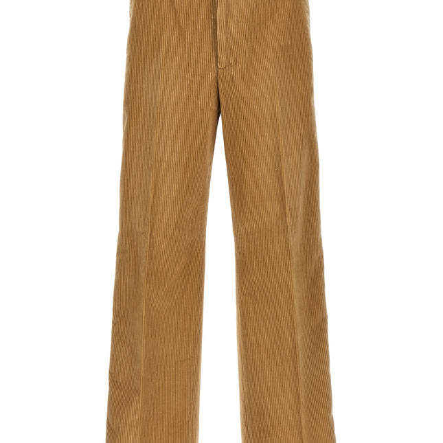 Palm Angels Beige Cotton Casual Pants