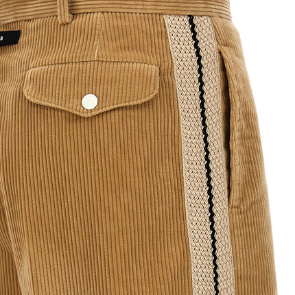 Palm Angels Beige Cotton Casual Pants