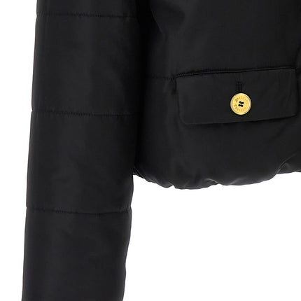 Moschino Black Polyamide Full-Length Jacket