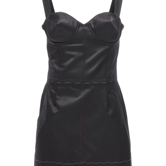 Maison Margiela Black Acetate Short Dress