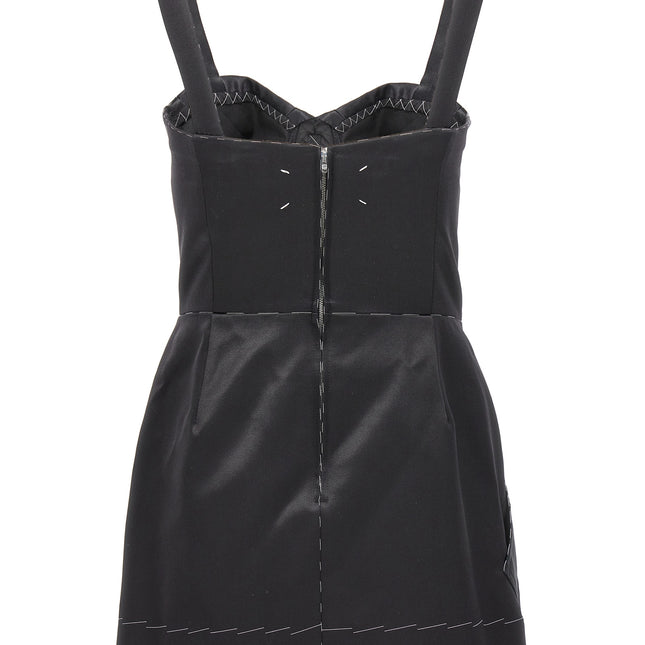 Maison Margiela Black Acetate Short Dress