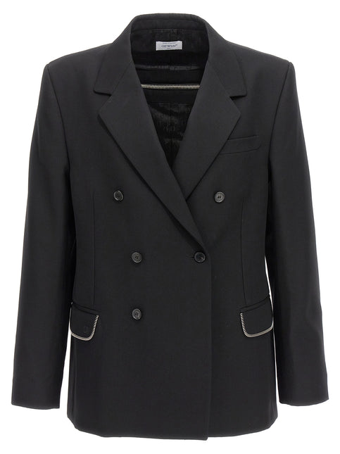 Off-White Black Virgin Wool Blazer