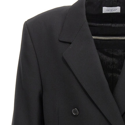 Off-White Black Virgin Wool Blazer