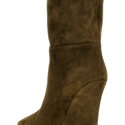 ALEVÌ Bicolor Suede Leather Ankle Boots