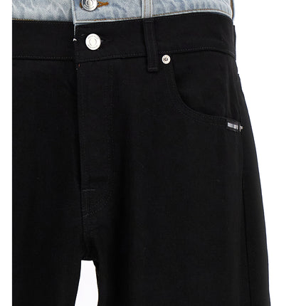 VTMNTS Black Cotton Straight-Leg Jeans