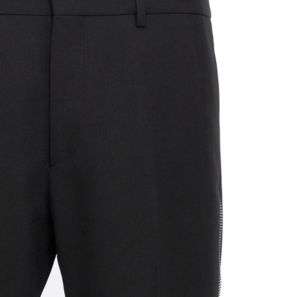 Off-White Black Virgin Wool Dress Pants