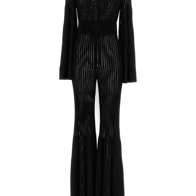 ANTONINO VALENTI Black Viscose Jumpsuit