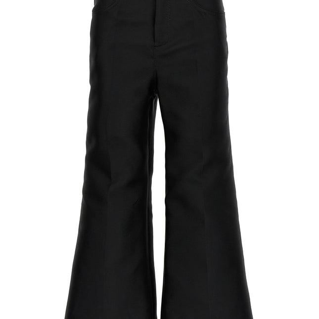 Giambattista Valli Black Polyester Flared Pants
