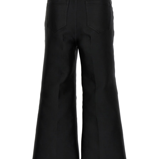 Giambattista Valli Black Polyester Flared Pants