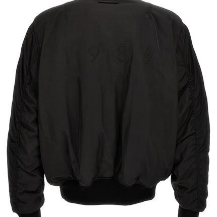 1989 Studio Black Polyester Bomber