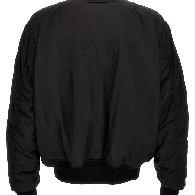 1989 Studio Black Polyester Bomber