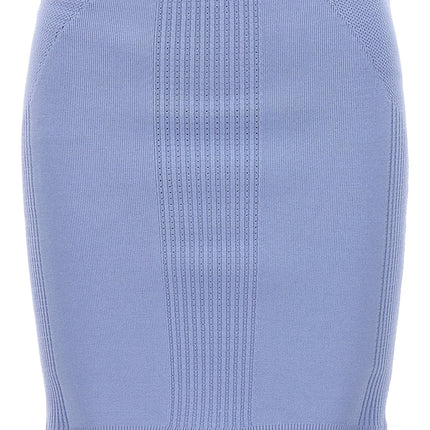 Hervé Léger Blue Viscose Long Skirt