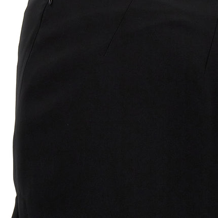 Ann Demeulemeester Black Lamb Leather Mini Skirt