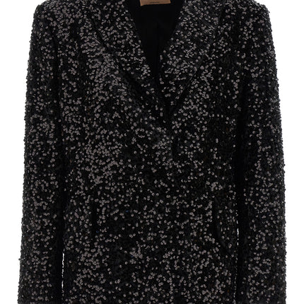 LE TWINS Black Polyester Blazer