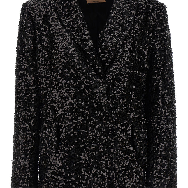 LE TWINS Black Polyester Blazer