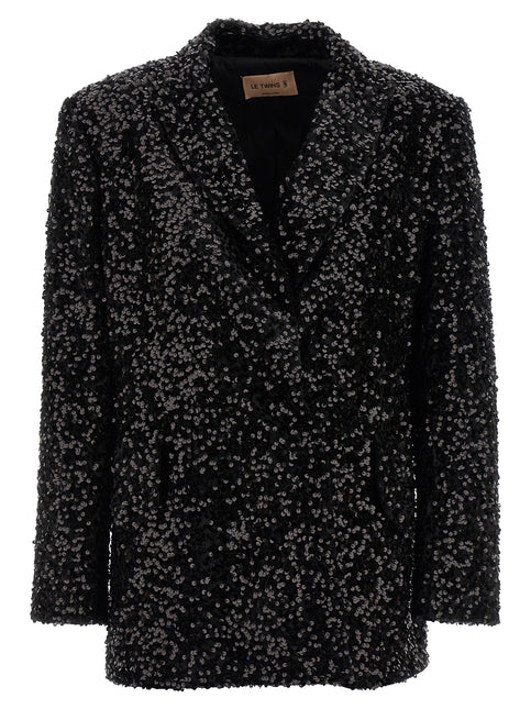 LE TWINS Black Polyester Blazer