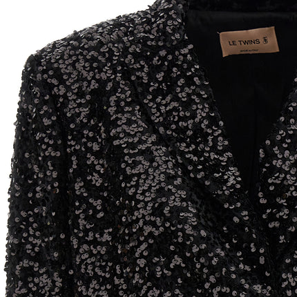 LE TWINS Black Polyester Blazer