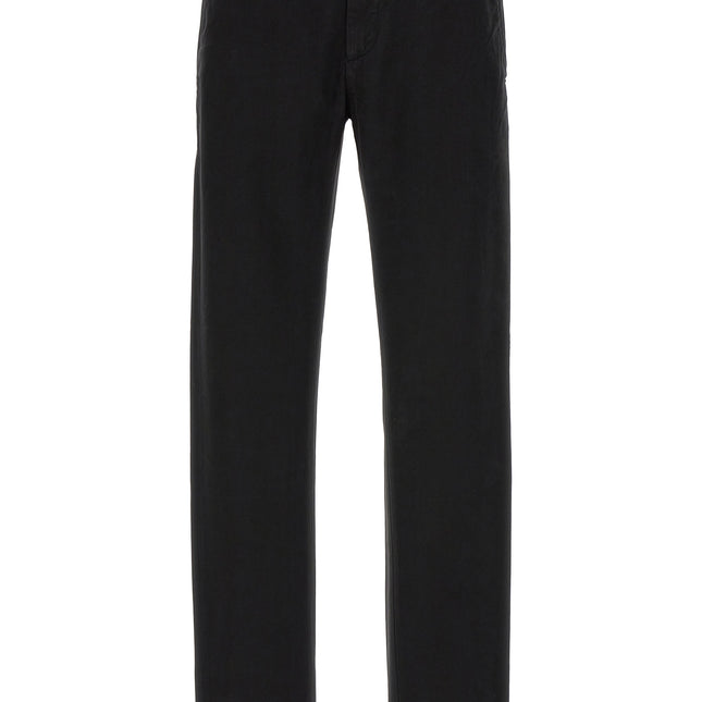Department 5 Black Cotton Casual Pants