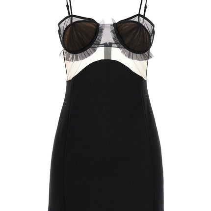 Nensi Dojaka Black Viscose Short Dress