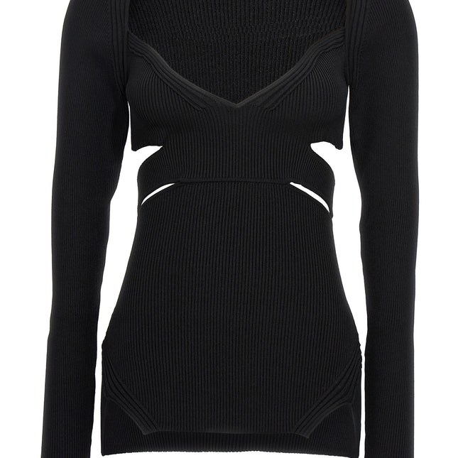 Nensi Dojaka Black Viscose Cardigan