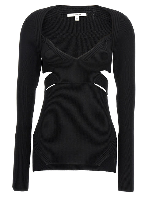 Nensi Dojaka Black Viscose Cardigan