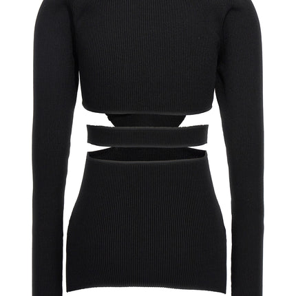 Nensi Dojaka Black Viscose Cardigan