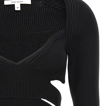 Nensi Dojaka Black Viscose Cardigan