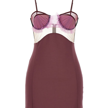 Nensi Dojaka Purple Viscose Short Dress