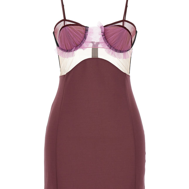 Nensi Dojaka Purple Viscose Short Dress