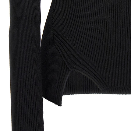 Nensi Dojaka Black Viscose Cardigan