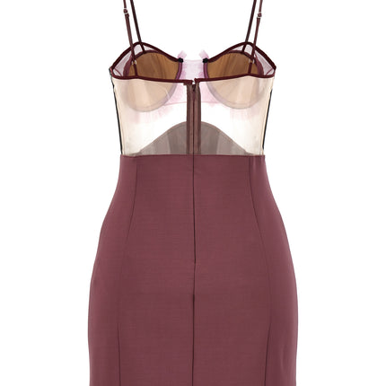 Nensi Dojaka Purple Viscose Short Dress