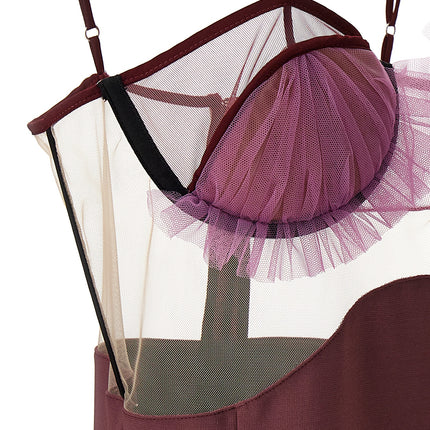 Nensi Dojaka Purple Viscose Short Dress