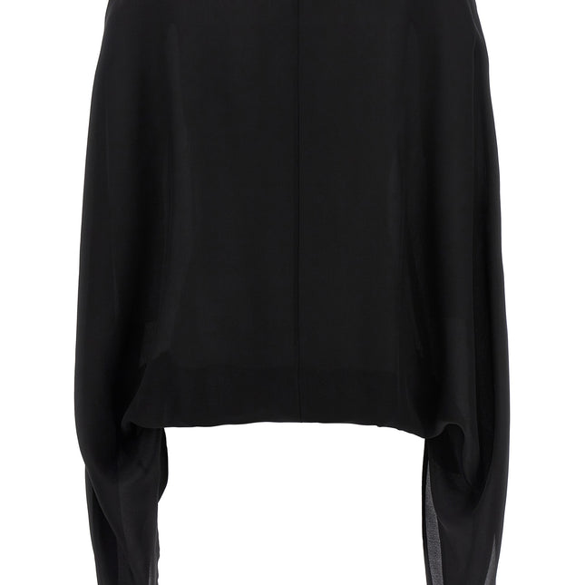 DI.LA3 PARI' Black Silk Blouse