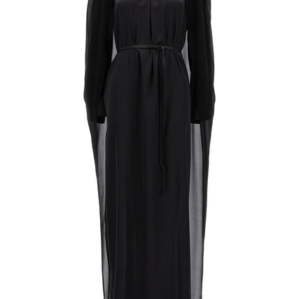 DI.LA3 PARI' Black Silk Long Dress