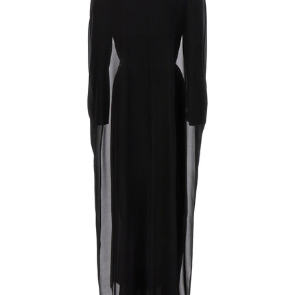 DI.LA3 PARI' Black Silk Long Dress