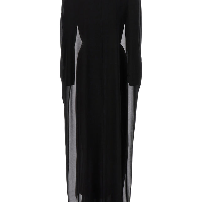 DI.LA3 PARI' Black Silk Long Dress