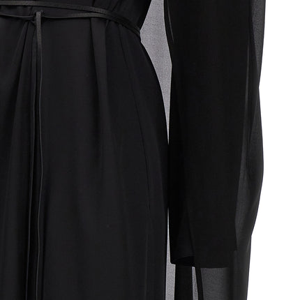DI.LA3 PARI' Black Silk Long Dress