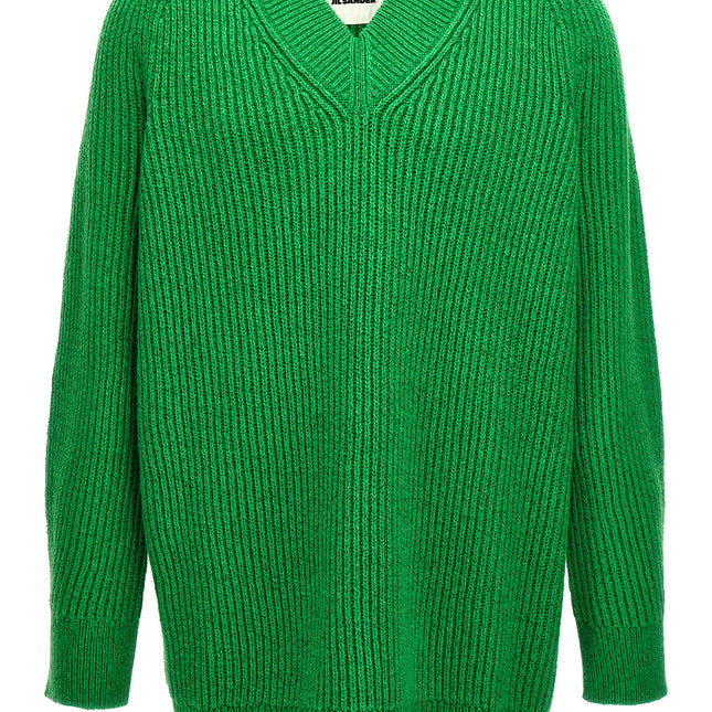 Jil Sander Bicolor Cotton Cardigan
