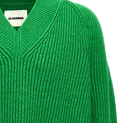 Jil Sander Bicolor Cotton Cardigan