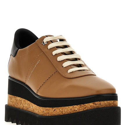 Stella McCartney Brown Polyester Wedge Sandals
