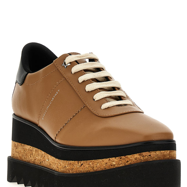 Stella McCartney Brown Polyester Wedge Sandals