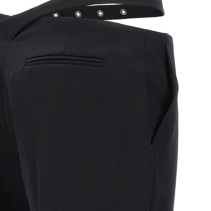 The Attico Black Virgin Wool Dress Pants